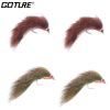 Goture 4pcs Fly Bait Luminous Streamer Flies With Luminous Eyes Great For Fly Fishing Of Trout; Bass; Salmon; Yellow Cheek