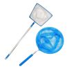 2pcs Swimming Pool Skimmer Net; Fish Pond Leaf Mesh Skimmer Rake Net Professional Swimming Pool Cleaning Tool With Handle