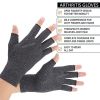 1pair Arthritis Fingerless Compression Gloves; Outdoor Half Finger Knuckle Pressure Gloves (Buy A Size Up)